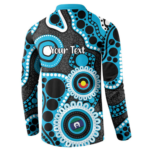 Sharks NAIDOC Week 2026 Personalised Button Sweatshirt 50 Years of Deadly Aboriginal Art
