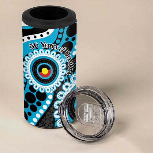Sharks NAIDOC Week 2026 Personalised 4 in 1 Can Cooler Tumbler 50 Years of Deadly Aboriginal Art