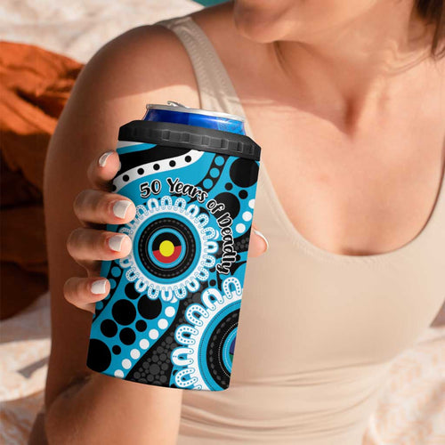 Sharks NAIDOC Week 2026 Personalised 4 in 1 Can Cooler Tumbler 50 Years of Deadly Aboriginal Art