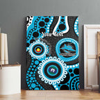 Sharks NAIDOC Week 2026 Personalised Canvas Wall Art 50 Years of Deadly Aboriginal Art
