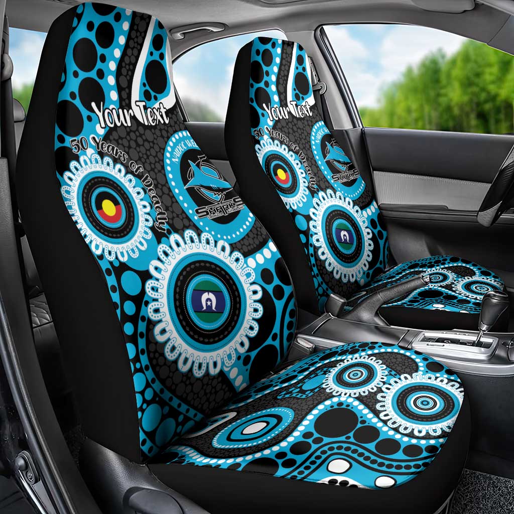 Sharks NAIDOC Week 2026 Personalised Car Seat Cover 50 Years of Deadly Aboriginal Art