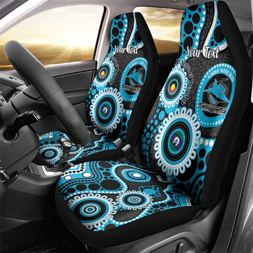 Sharks NAIDOC Week 2026 Personalised Car Seat Cover 50 Years of Deadly Aboriginal Art