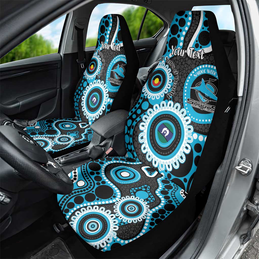 Sharks NAIDOC Week 2026 Personalised Car Seat Cover 50 Years of Deadly Aboriginal Art