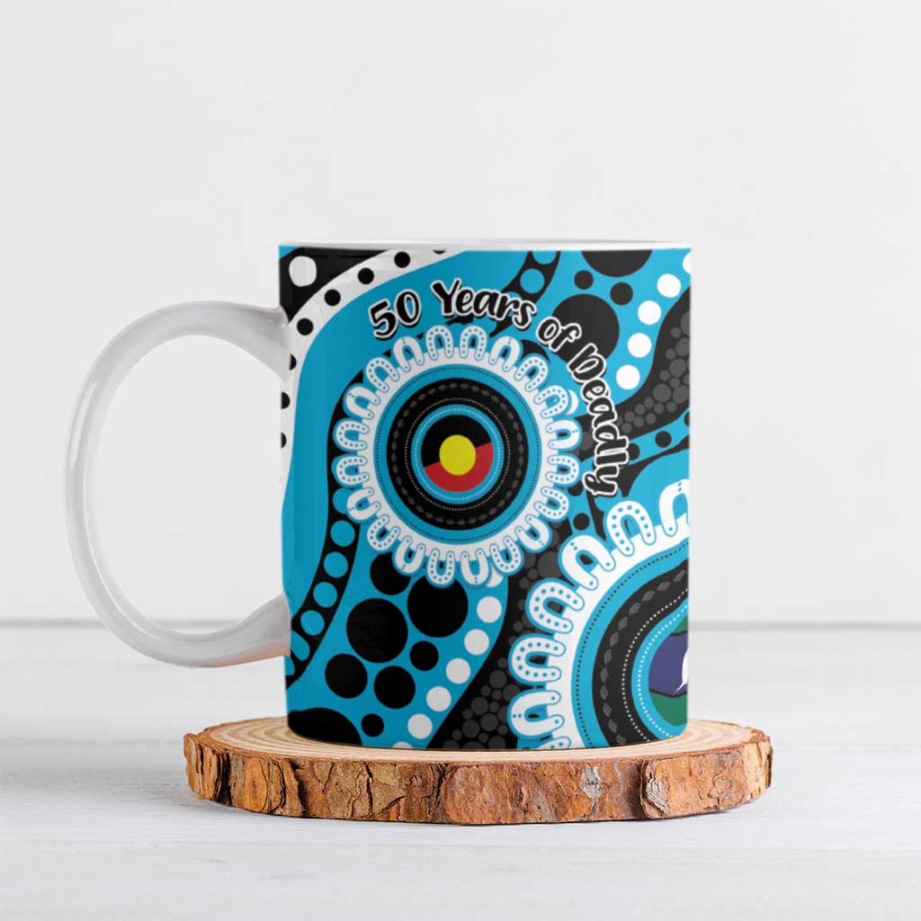 Sharks NAIDOC Week 2026 Personalised Ceramic Mug 50 Years of Deadly Aboriginal Art