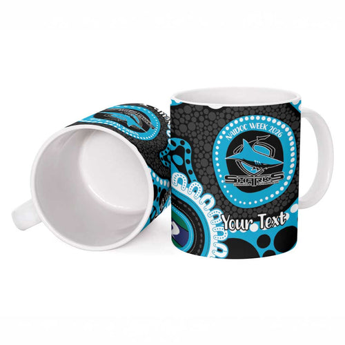Sharks NAIDOC Week 2026 Personalised Ceramic Mug 50 Years of Deadly Aboriginal Art