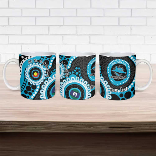 Sharks NAIDOC Week 2026 Personalised Ceramic Mug 50 Years of Deadly Aboriginal Art