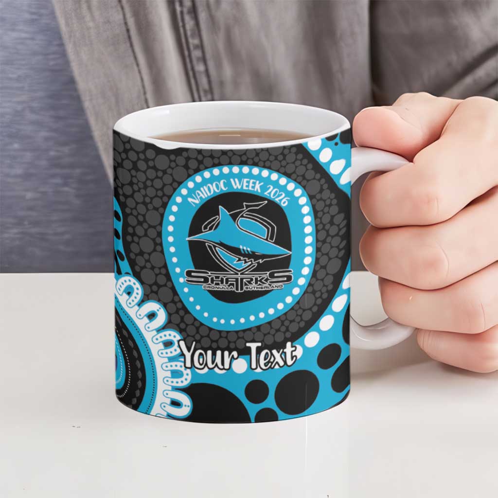 Sharks NAIDOC Week 2026 Personalised Ceramic Mug 50 Years of Deadly Aboriginal Art