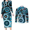 Sharks NAIDOC Week 2026 Personalised Couples Matching Long Sleeve Bodycon Dress and Long Sleeve Button Shirt 50 Years of Deadly Aboriginal Art