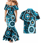 Sharks NAIDOC Week 2026 Personalised Couples Matching Mermaid Dress and Hawaiian Shirt 50 Years of Deadly Aboriginal Art