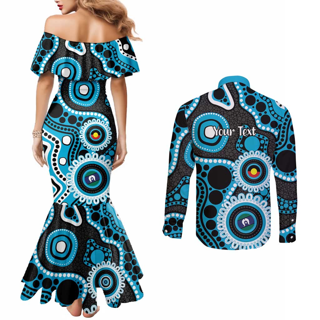 Sharks NAIDOC Week 2026 Personalised Couples Matching Mermaid Dress and Long Sleeve Button Shirt 50 Years of Deadly Aboriginal Art
