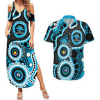 Sharks NAIDOC Week 2026 Personalised Couples Matching Summer Maxi Dress and Hawaiian Shirt 50 Years of Deadly Aboriginal Art