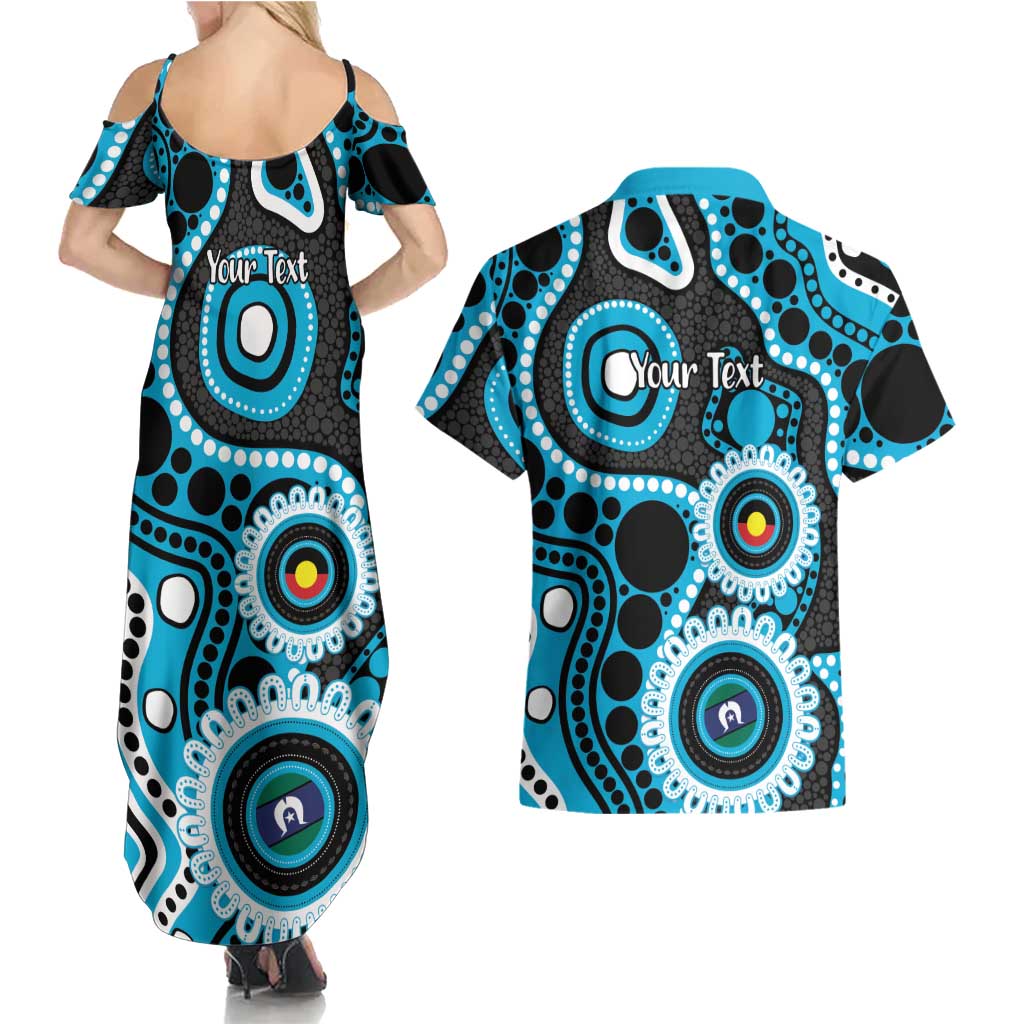 Sharks NAIDOC Week 2026 Personalised Couples Matching Summer Maxi Dress and Hawaiian Shirt 50 Years of Deadly Aboriginal Art