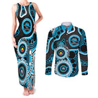 Sharks NAIDOC Week 2026 Personalised Couples Matching Tank Maxi Dress and Long Sleeve Button Shirt 50 Years of Deadly Aboriginal Art