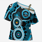 Sharks NAIDOC Week 2026 Personalised Cross Shoulder Shirt 50 Years of Deadly Aboriginal Art