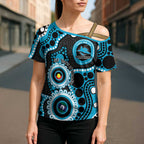 Sharks NAIDOC Week 2026 Personalised Cross Shoulder Shirt 50 Years of Deadly Aboriginal Art