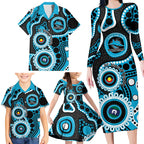 Sharks NAIDOC Week 2026 Personalised Family Matching Long Sleeve Bodycon Dress and Hawaiian Shirt 50 Years of Deadly Aboriginal Art