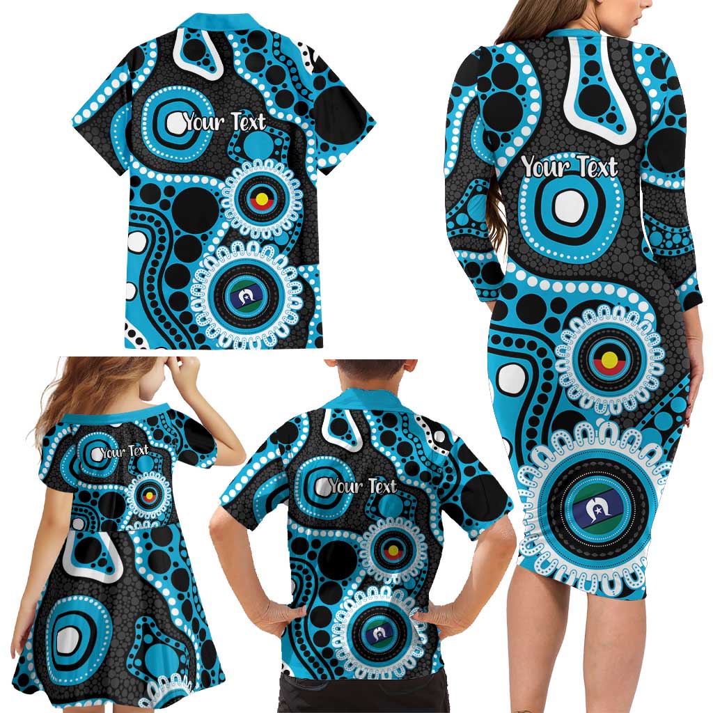 Sharks NAIDOC Week 2026 Personalised Family Matching Long Sleeve Bodycon Dress and Hawaiian Shirt 50 Years of Deadly Aboriginal Art