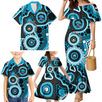 Sharks NAIDOC Week 2026 Personalised Family Matching Mermaid Dress and Hawaiian Shirt 50 Years of Deadly Aboriginal Art