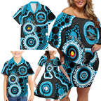 Sharks NAIDOC Week 2026 Personalised Family Matching Off Shoulder Short Dress and Hawaiian Shirt 50 Years of Deadly Aboriginal Art