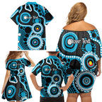 Sharks NAIDOC Week 2026 Personalised Family Matching Off Shoulder Short Dress and Hawaiian Shirt 50 Years of Deadly Aboriginal Art
