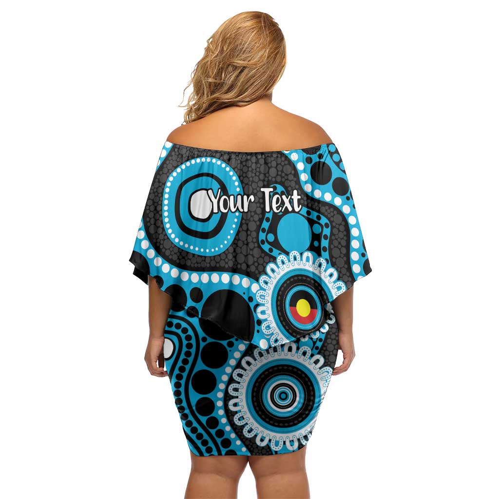Sharks NAIDOC Week 2026 Personalised Family Matching Off Shoulder Short Dress and Hawaiian Shirt 50 Years of Deadly Aboriginal Art