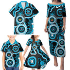 Sharks NAIDOC Week 2026 Personalised Family Matching Puletasi and Hawaiian Shirt 50 Years of Deadly Aboriginal Art