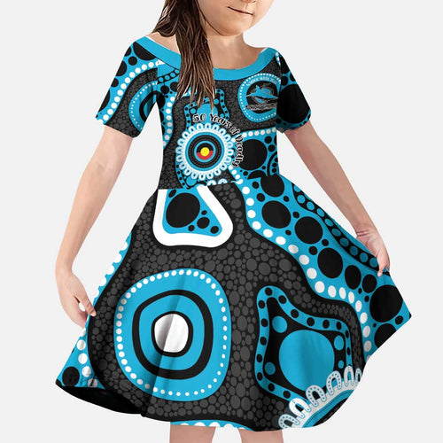 Sharks NAIDOC Week 2026 Personalised Family Matching Puletasi and Hawaiian Shirt 50 Years of Deadly Aboriginal Art