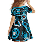 Sharks NAIDOC Week 2026 Personalised Family Matching Short Sleeve Bodycon Dress and Hawaiian Shirt 50 Years of Deadly Aboriginal Art