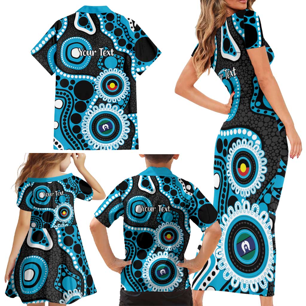 Sharks NAIDOC Week 2026 Personalised Family Matching Short Sleeve Bodycon Dress and Hawaiian Shirt 50 Years of Deadly Aboriginal Art