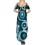 Sharks NAIDOC Week 2026 Personalised Family Matching Summer Maxi Dress and Hawaiian Shirt 50 Years of Deadly Aboriginal Art