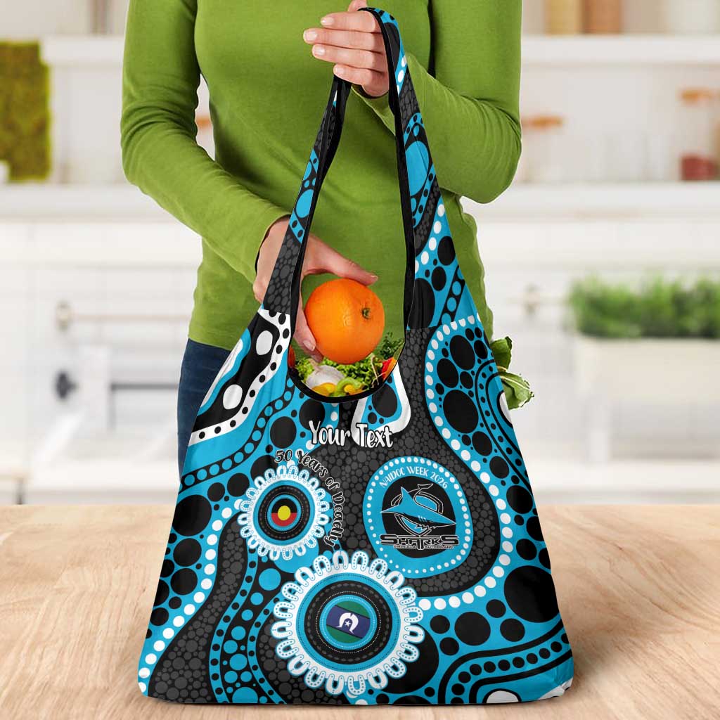 Sharks NAIDOC Week 2026 Personalised Grocery Bag 50 Years of Deadly Aboriginal Art