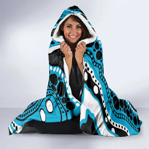 Sharks NAIDOC Week 2026 Personalised Hooded Blanket 50 Years of Deadly Aboriginal Art