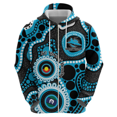 Sharks NAIDOC Week 2026 Personalised Hoodie 50 Years of Deadly Aboriginal Art
