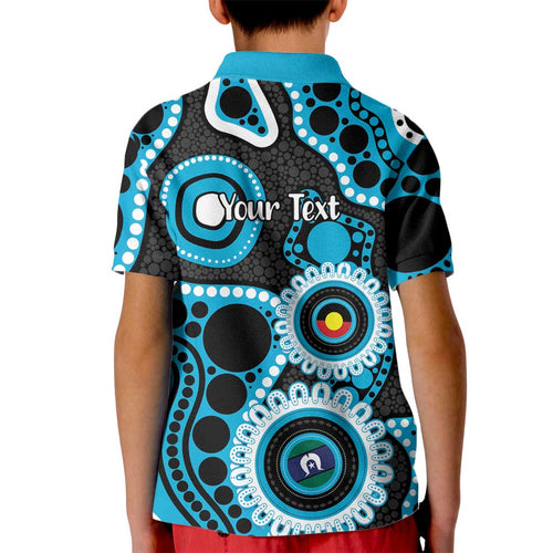 Sharks NAIDOC Week 2026 Personalised Kid Polo Shirt 50 Years of Deadly Aboriginal Art