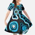 Sharks NAIDOC Week 2026 Personalised Kid Short Sleeve Dress 50 Years of Deadly Aboriginal Art