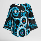 Sharks NAIDOC Week 2026 Personalised Kimono Sleeve Blouse 50 Years of Deadly Aboriginal Art