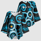Sharks NAIDOC Week 2026 Personalised Kimono Sleeve Blouse 50 Years of Deadly Aboriginal Art