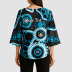 Sharks NAIDOC Week 2026 Personalised Kimono Sleeve Blouse 50 Years of Deadly Aboriginal Art