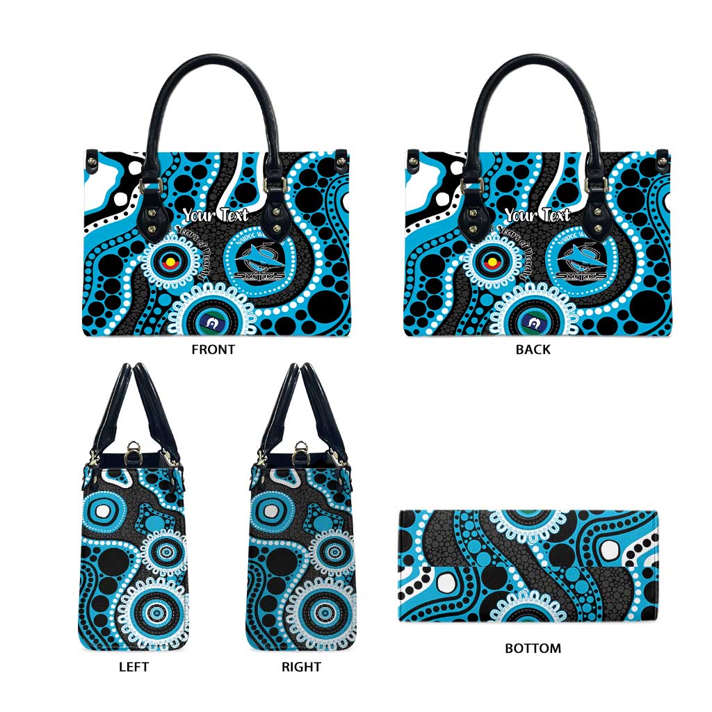 Sharks NAIDOC Week 2026 Personalised Leather Bag 50 Years of Deadly Aboriginal Art