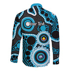 Sharks NAIDOC Week 2026 Personalised Long Sleeve Button Shirt 50 Years of Deadly Aboriginal Art