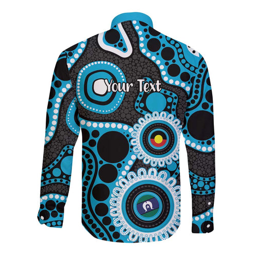 Sharks NAIDOC Week 2026 Personalised Long Sleeve Button Shirt 50 Years of Deadly Aboriginal Art