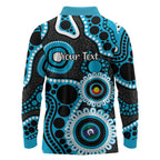 Sharks NAIDOC Week 2026 Personalised Long Sleeve Polo Shirt 50 Years of Deadly Aboriginal Art