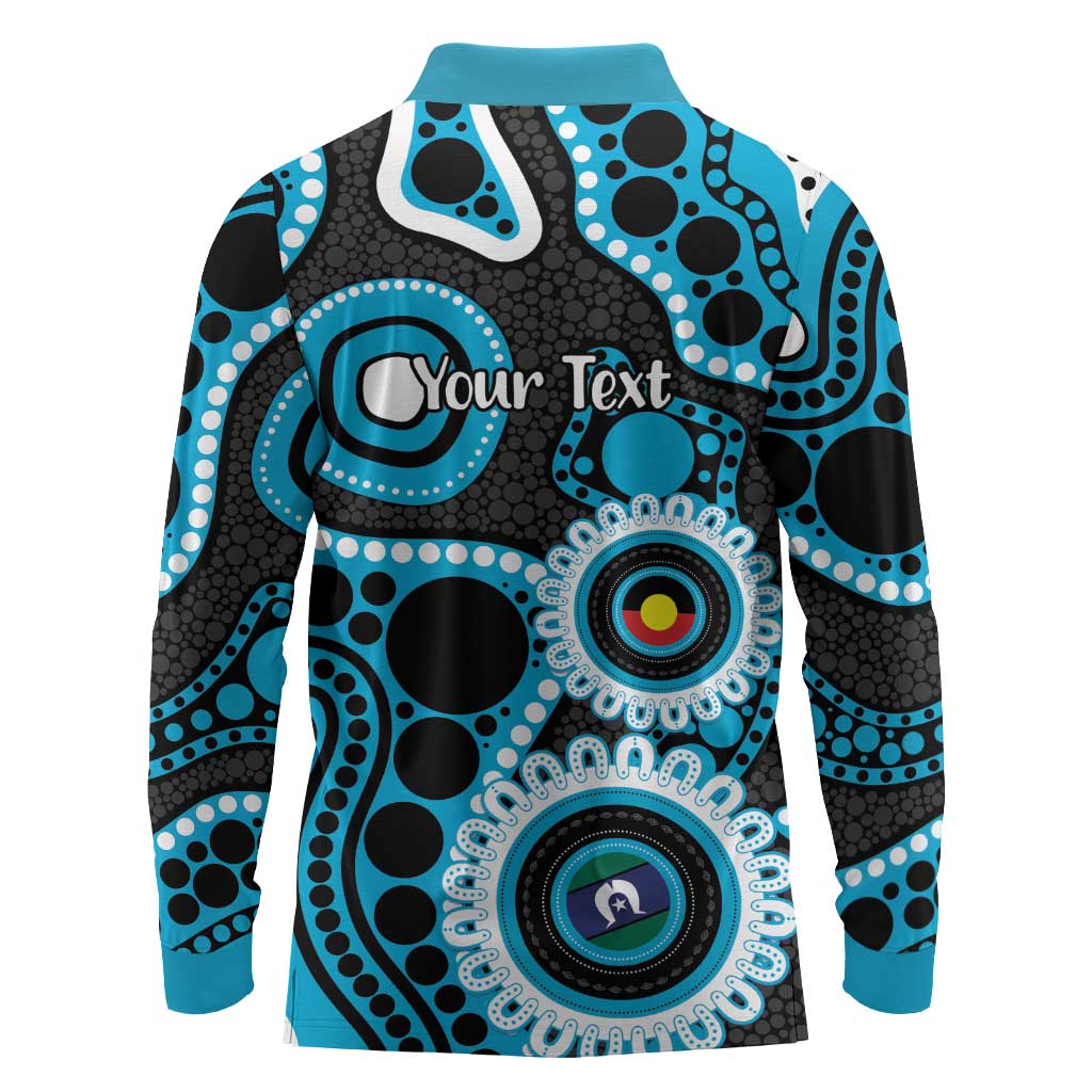 Sharks NAIDOC Week 2026 Personalised Long Sleeve Polo Shirt 50 Years of Deadly Aboriginal Art