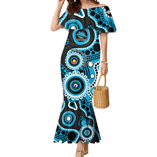 Sharks NAIDOC Week 2026 Personalised Mermaid Dress 50 Years of Deadly Aboriginal Art