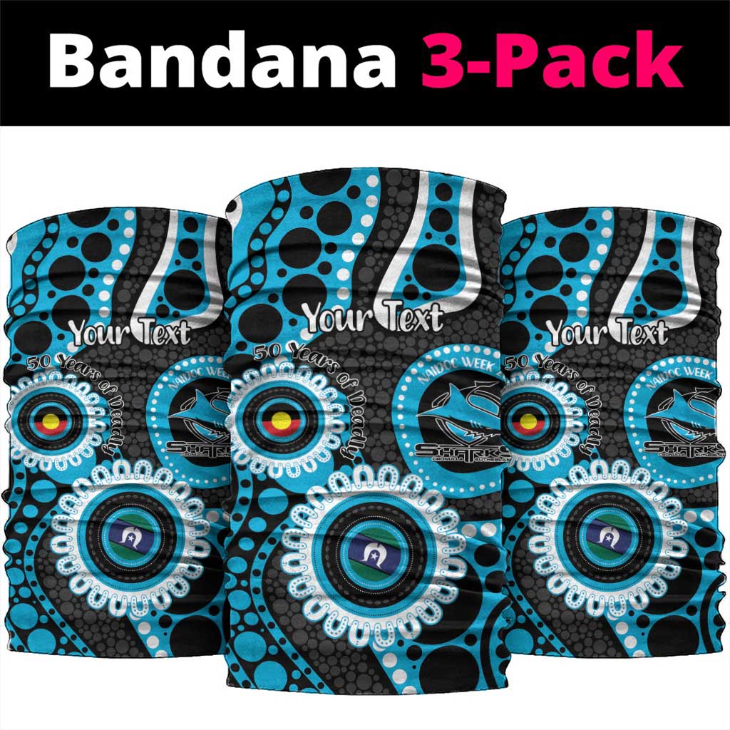 Sharks NAIDOC Week 2026 Personalised Neck Gaiter 50 Years of Deadly Aboriginal Art