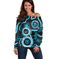 Sharks NAIDOC Week 2026 Personalised Off Shoulder Sweater 50 Years of Deadly Aboriginal Art