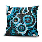 Sharks NAIDOC Week 2026 Personalised Pillow Cover 50 Years of Deadly Aboriginal Art
