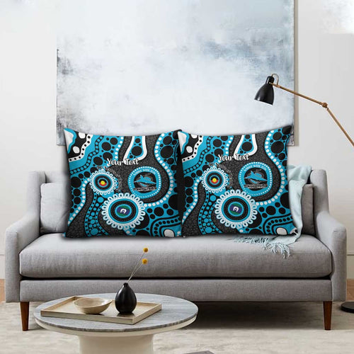 Sharks NAIDOC Week 2026 Personalised Pillow Cover 50 Years of Deadly Aboriginal Art