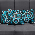 Sharks NAIDOC Week 2026 Personalised Pillow Cover 50 Years of Deadly Aboriginal Art