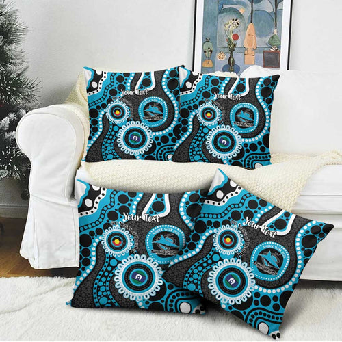 Sharks NAIDOC Week 2026 Personalised Pillow Cover 50 Years of Deadly Aboriginal Art